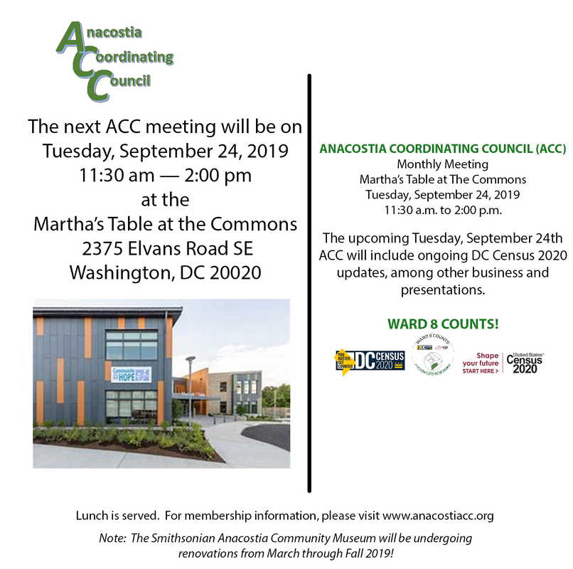 Acc 2019 Events Archive Anacostia Coordinating Council